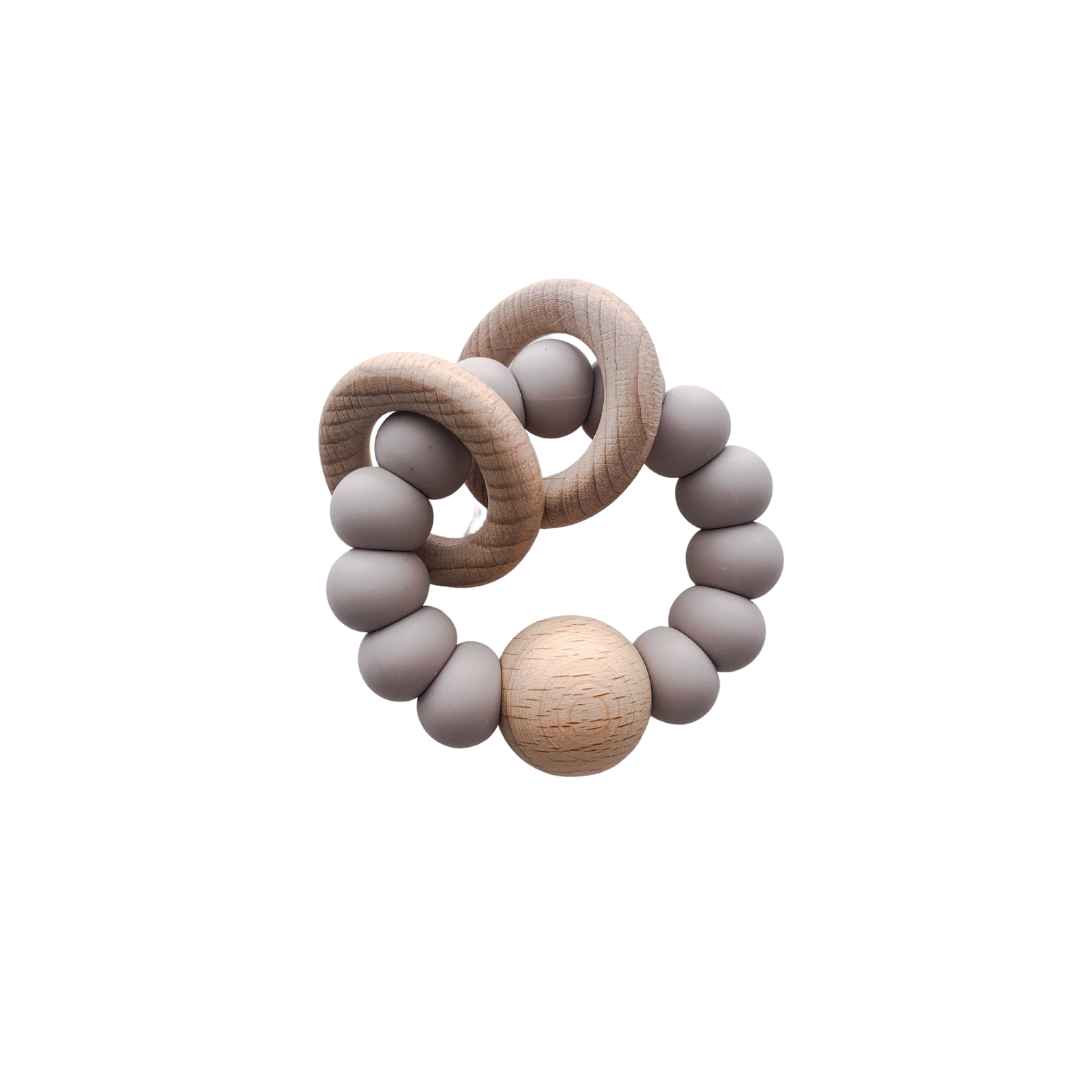 Teething Rattle - Taupe