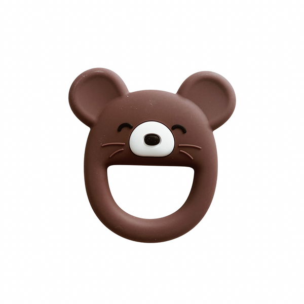 Brown Mouse Silicone Teether