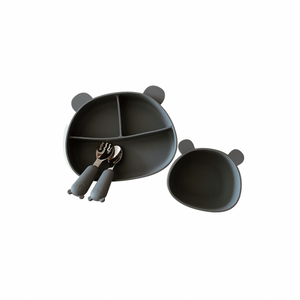 Bear Dinnerware Set - Dark Grey