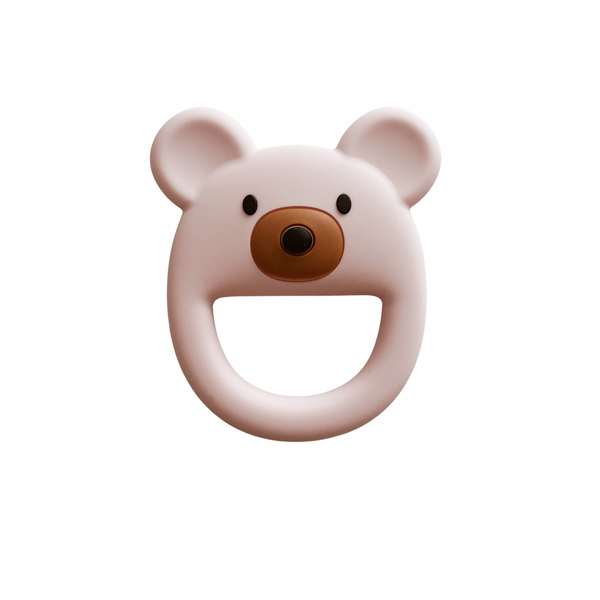 Pink Bear Silicone Teether